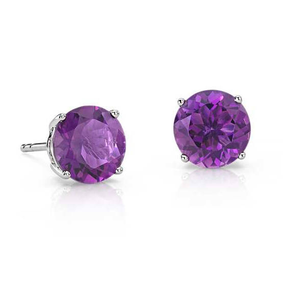 Amethyst Stud Earrings