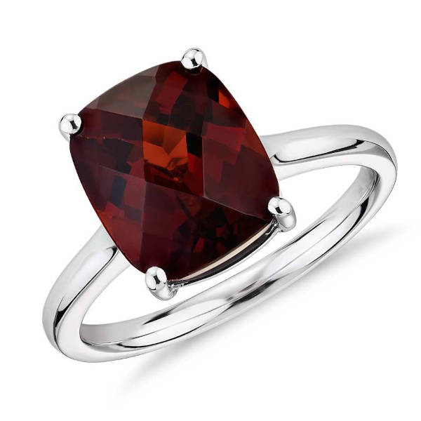 Garnet Cushion Cocktail Ring