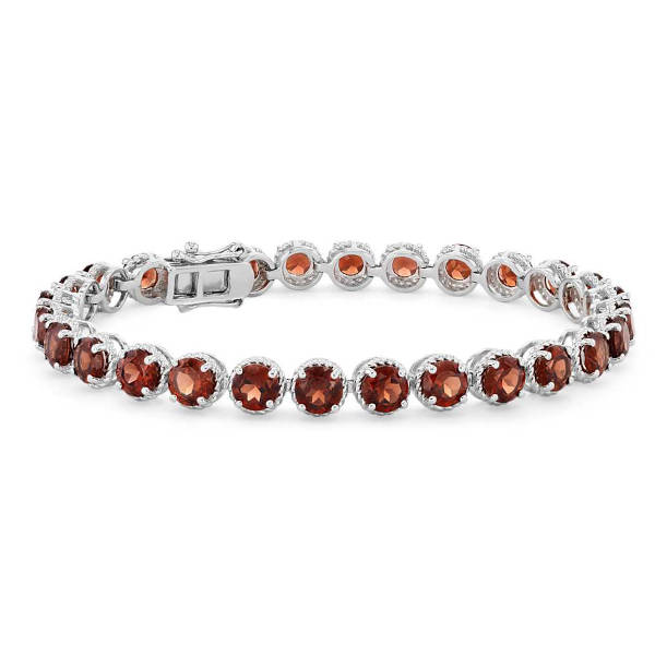 Garnet Round Rope Bracelet