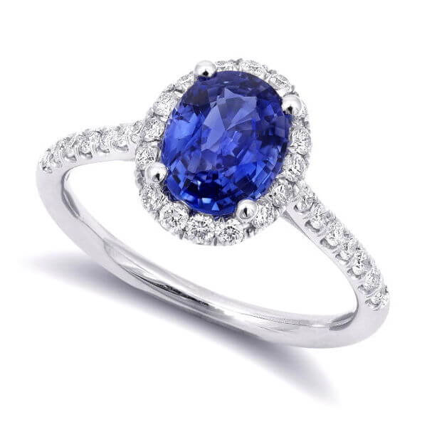 Blue Sapphire Diamond Ring